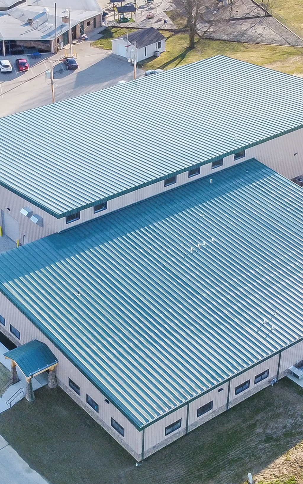 A metal building construction project completed by a trusted supply and erect provider.